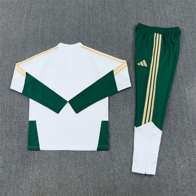 Italy Tracksuit-White and Dark Green