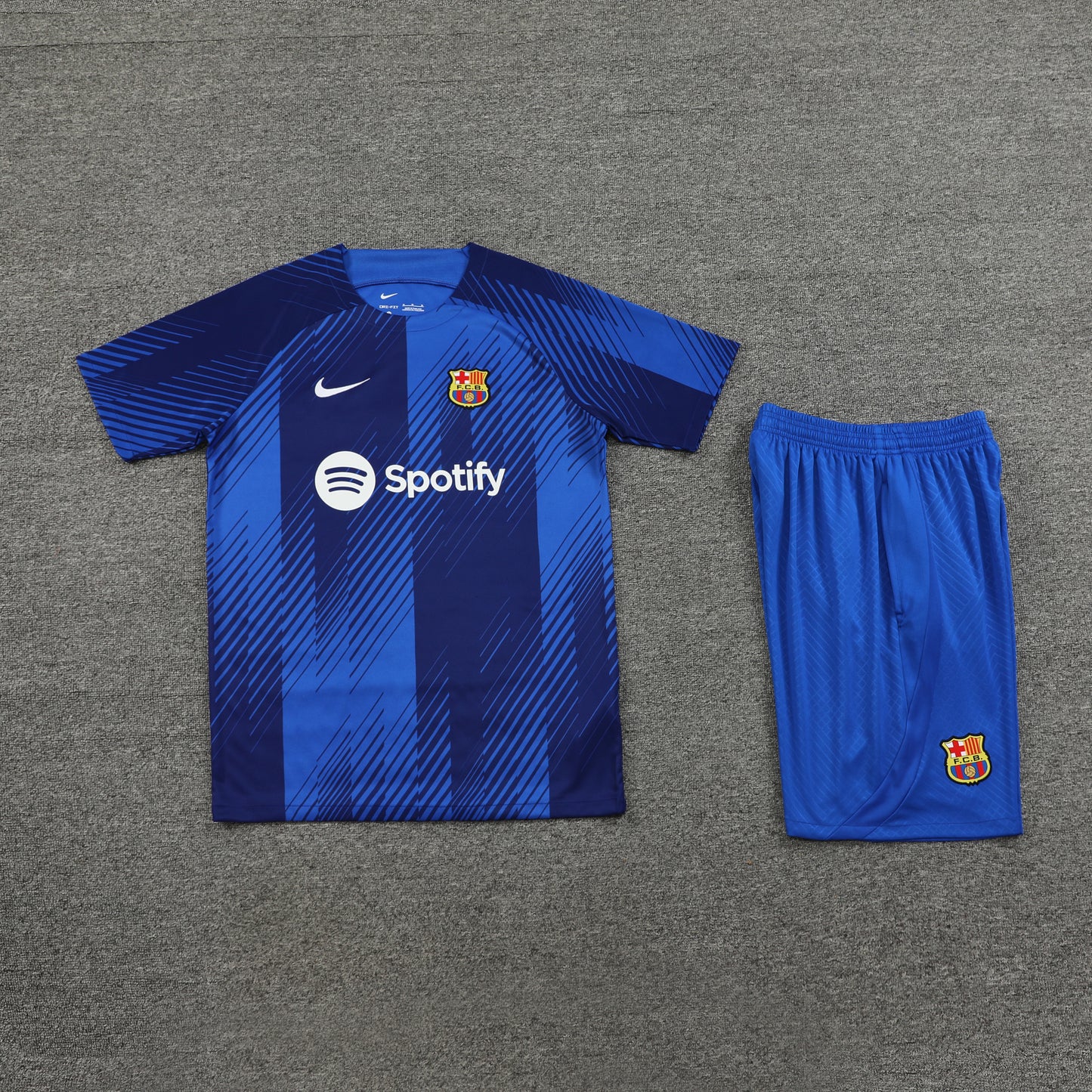 Barcelona Shorts Set-Blue and Dark Blue