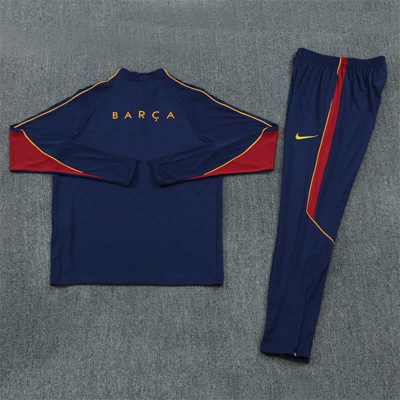 Barcelona Tracksuit-Navy Blue and Maroon