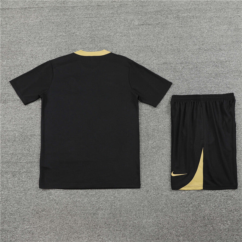 PSG Shorts Set-Black and Golden