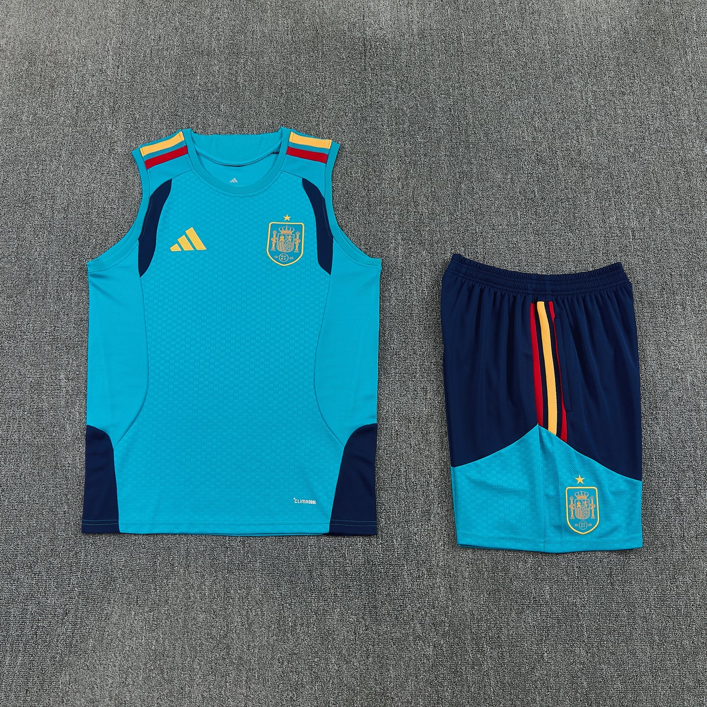 Spain Vest Set-Blue and Navy Blue