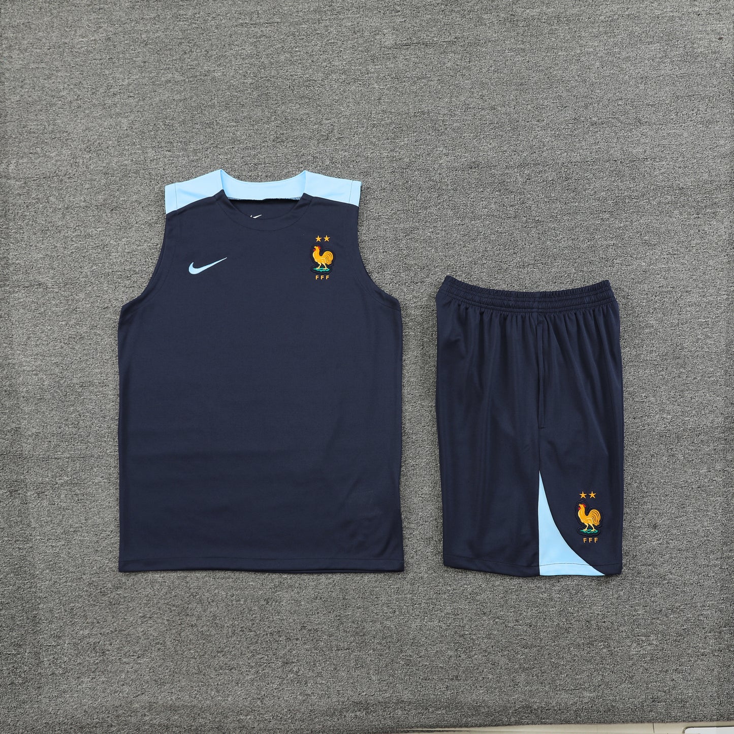 France Vest Set-Navy Blue