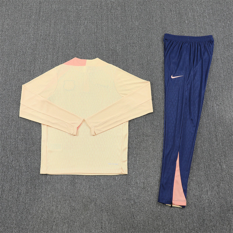 Barcelona Tracksuit-Cream and Navy Blue
