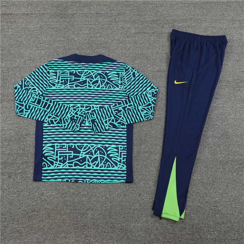 Brazil Tracksuit-Green and Navy Blue
