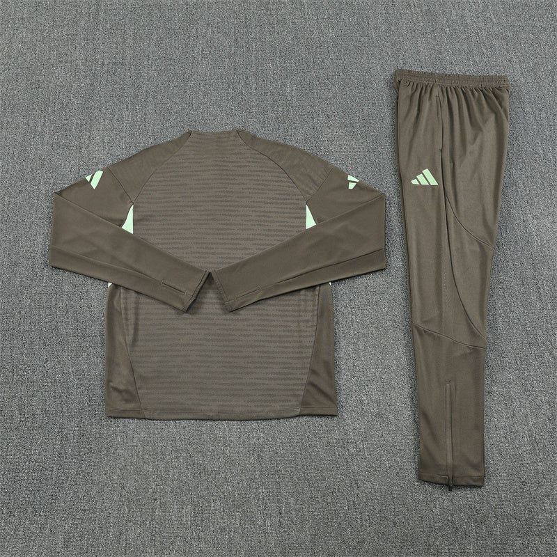 Real Madrid Tracksuit-Brownish Green