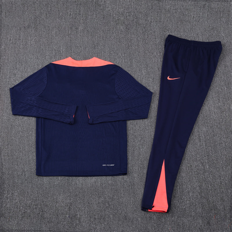 Barcelona Tracksuit-Navy Blue and Orange