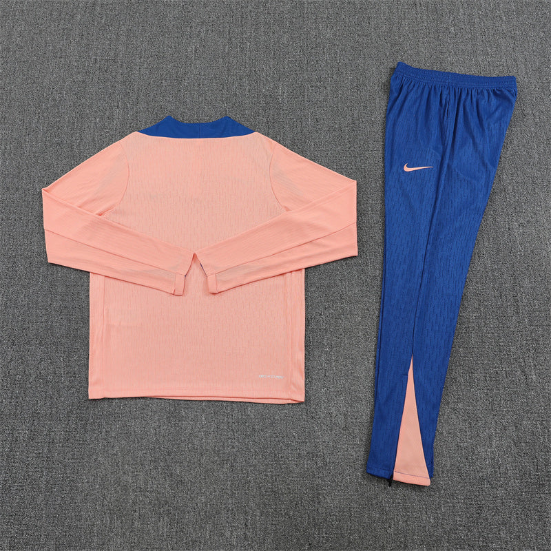 France Tracksuit-Pinkish Cream and Dark Blue