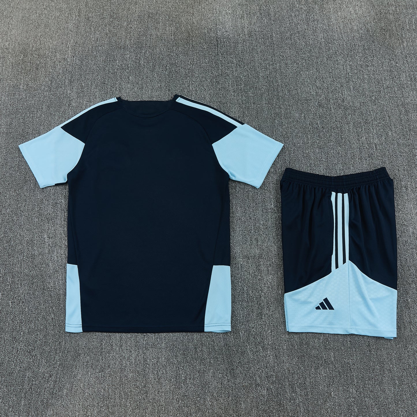 Argentina Shorts Set-Navy Blue and Blue