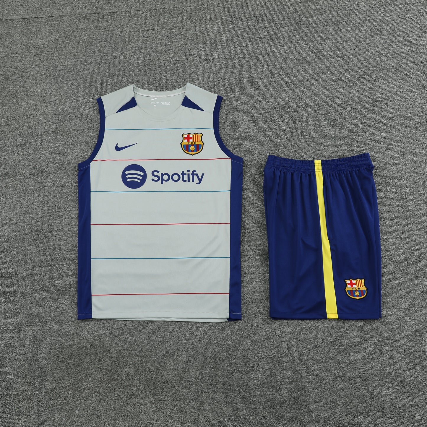 Barcelona Vest Set-Grey and Navy Blue