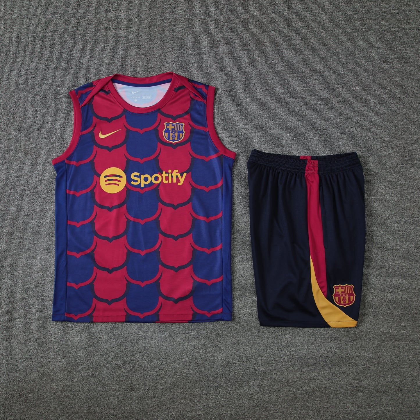 Barcelona Vest Set-Red, Blue and Black