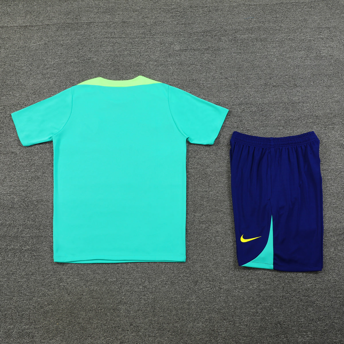 Brazil Shorts Set-Green and Dark Blue