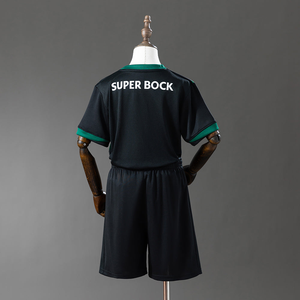Sporting Lisbon 25/26 Kids Kit Alternative Jersey Black