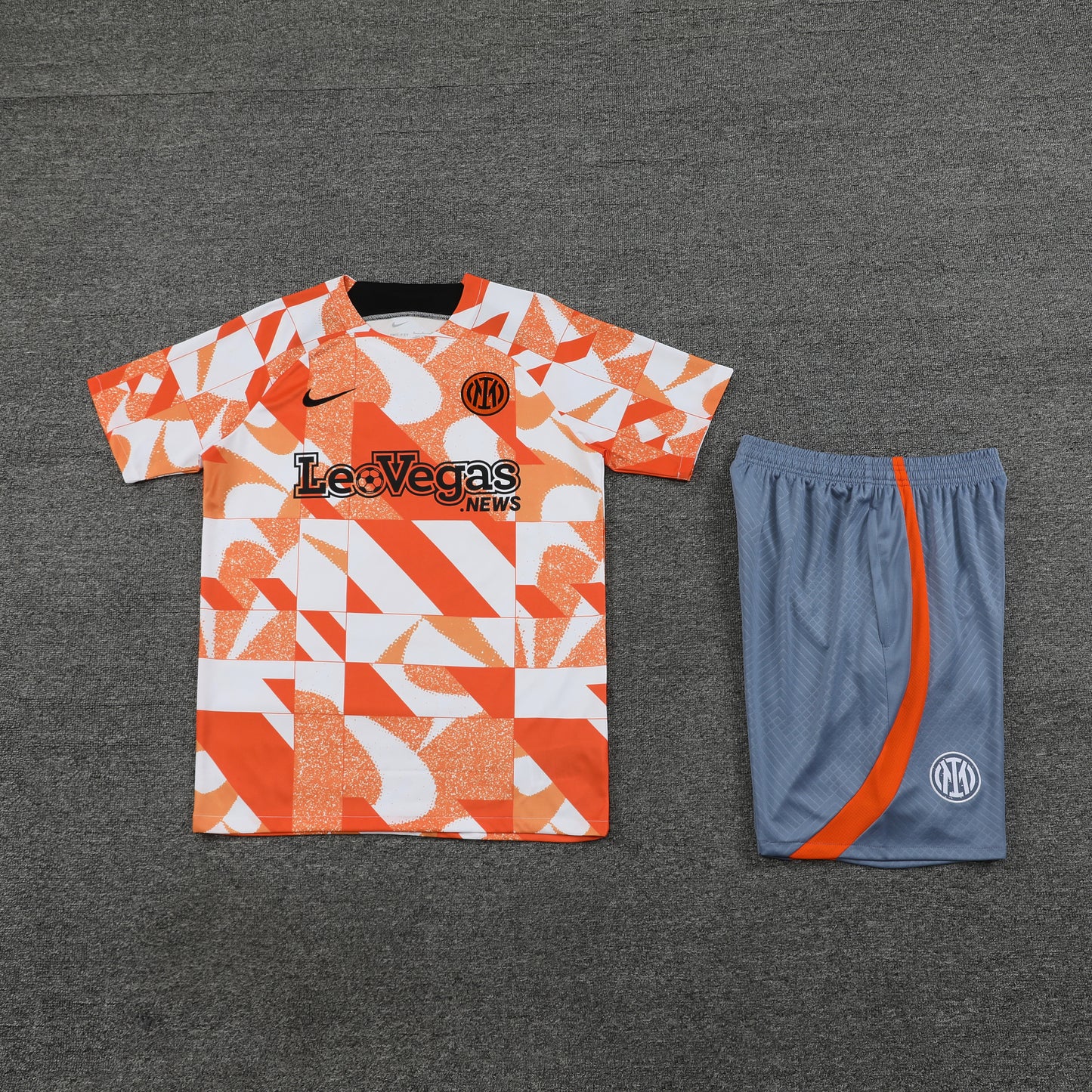Inter Milan Shorts Set-White, Orange and Grey