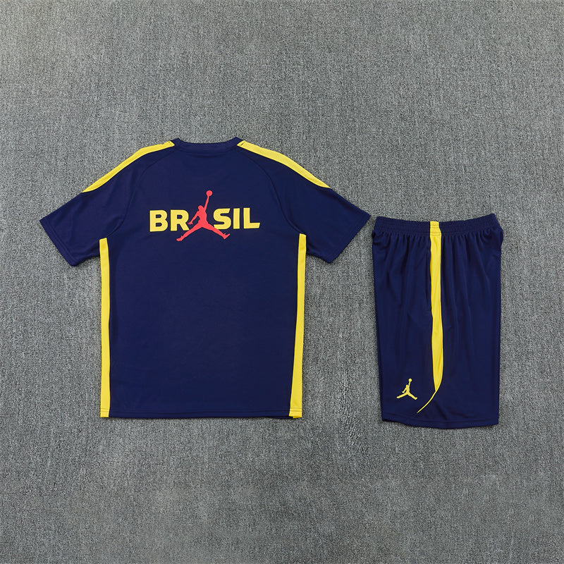 Brazil Shorts Set-Navy Blue
