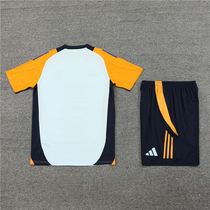 Real Madrid Shorts Set-White, Orange and Black