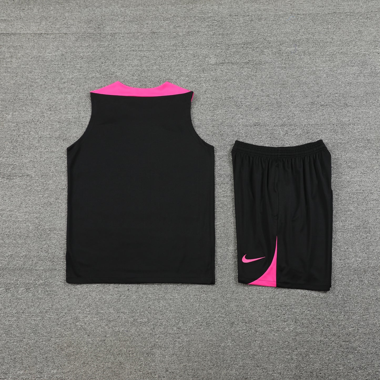 Chelsea Vest Set-Black and Pink