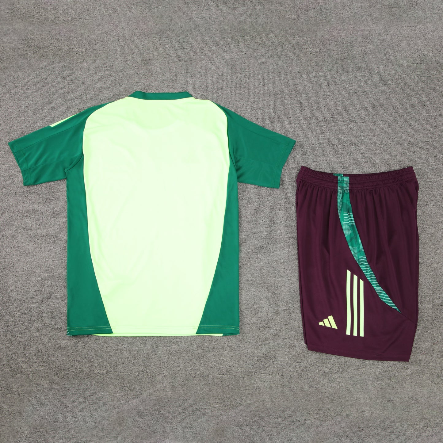 Mexico Shorts Set-Light Green and Brown
