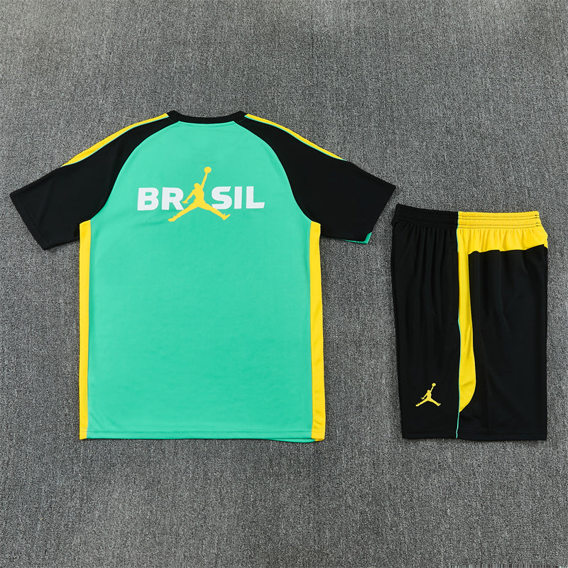 Brazil Shorts Set-Green and Black