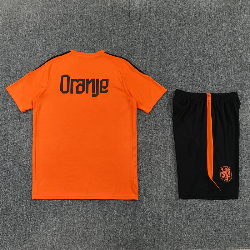 Netherlands Shorts Set-Orange and Black