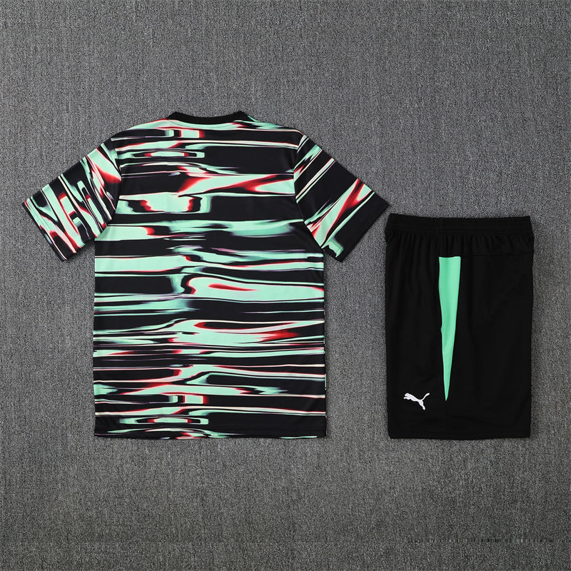 Portugal Shorts Set-Green and Black