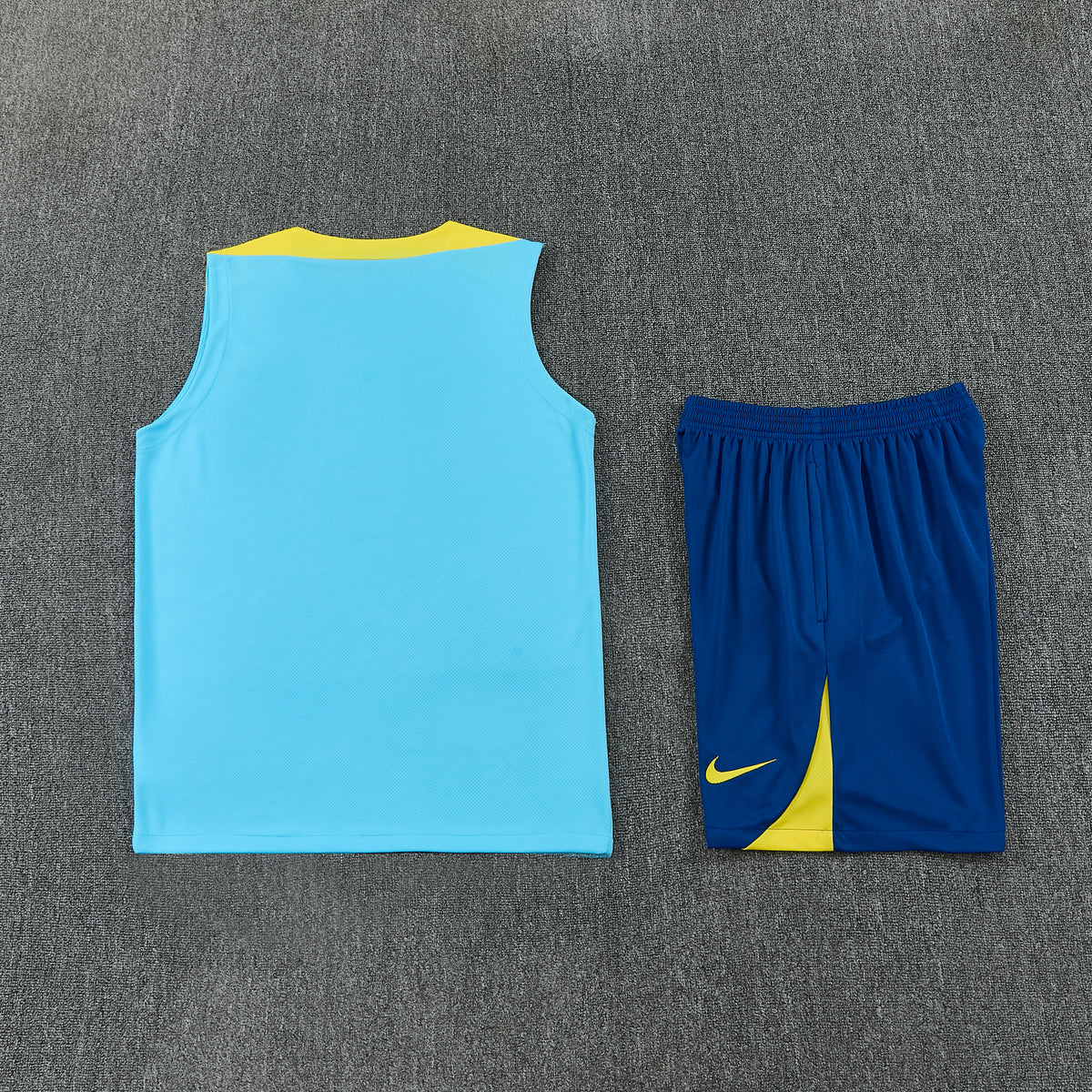 Barcelona Vest Set-Blue and Dark Blue