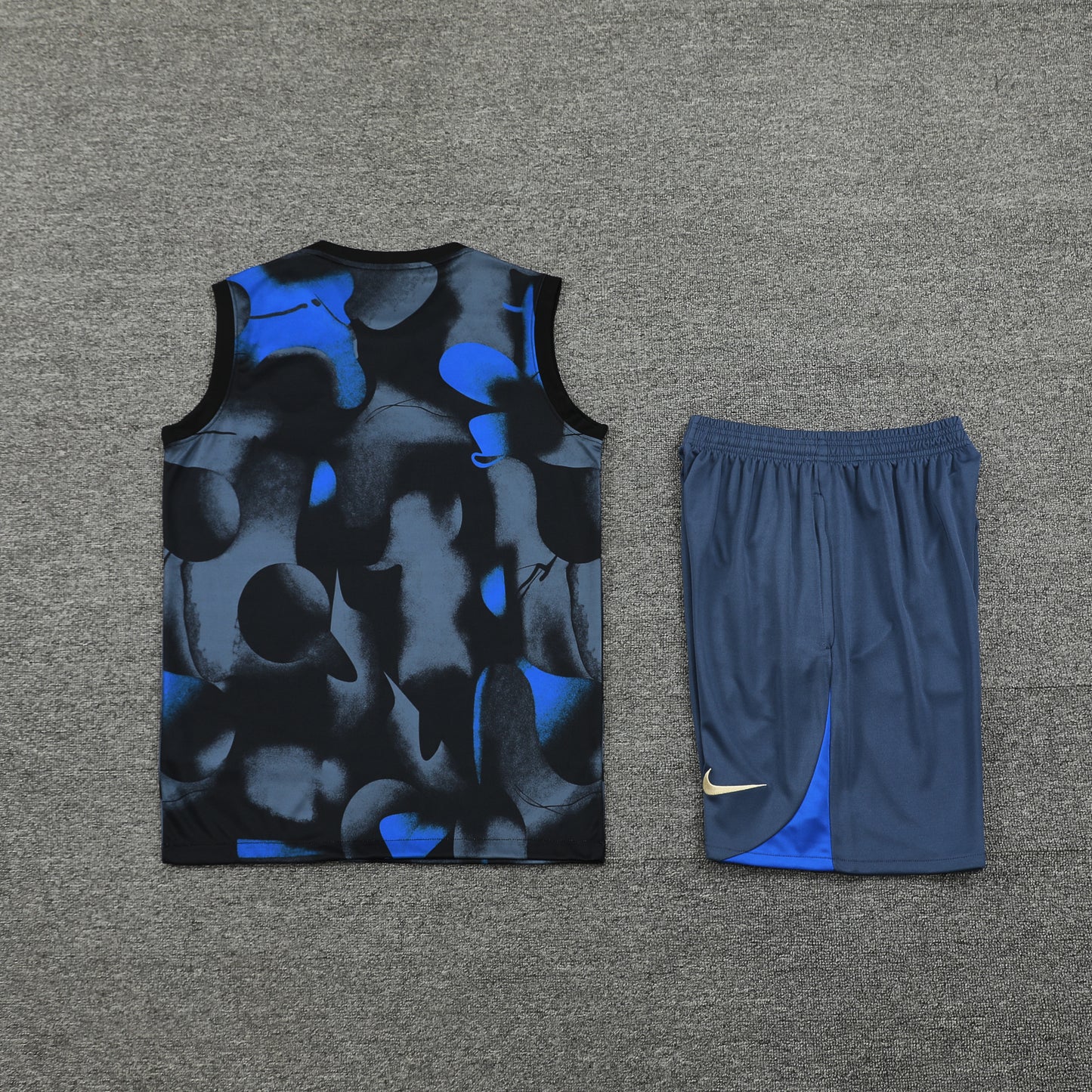 Inter Milan Vest Set-Blue and Grey