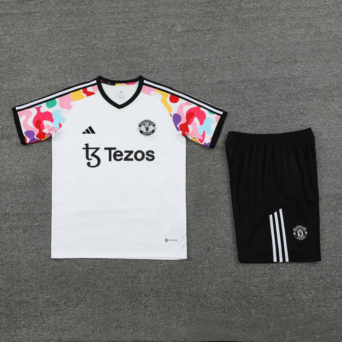 Manchester United Shorts Set-White and Black