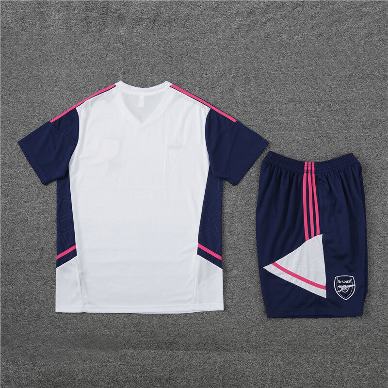 Arsenal Shorts Set-White and Navy Blue