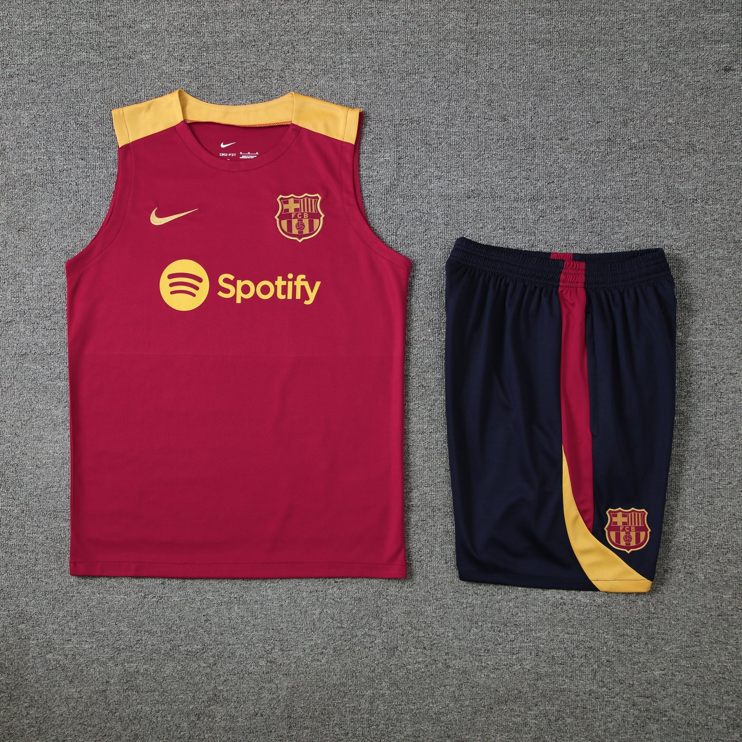Barcelona Vest Set-Red and Black