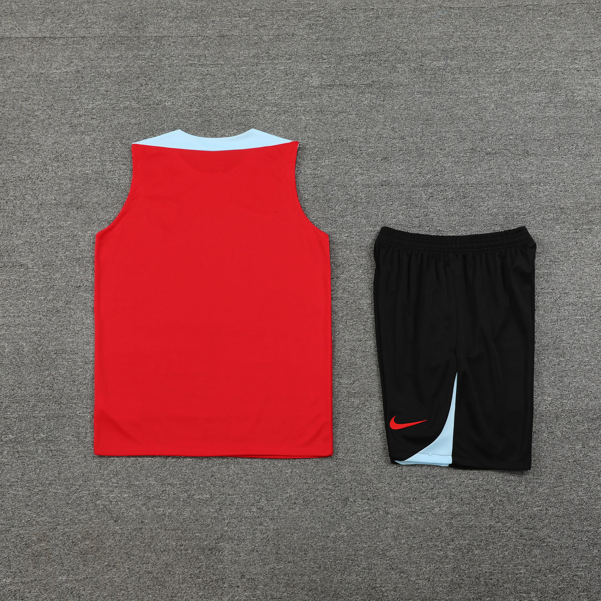 Barcelona Vest Set-Red and Black