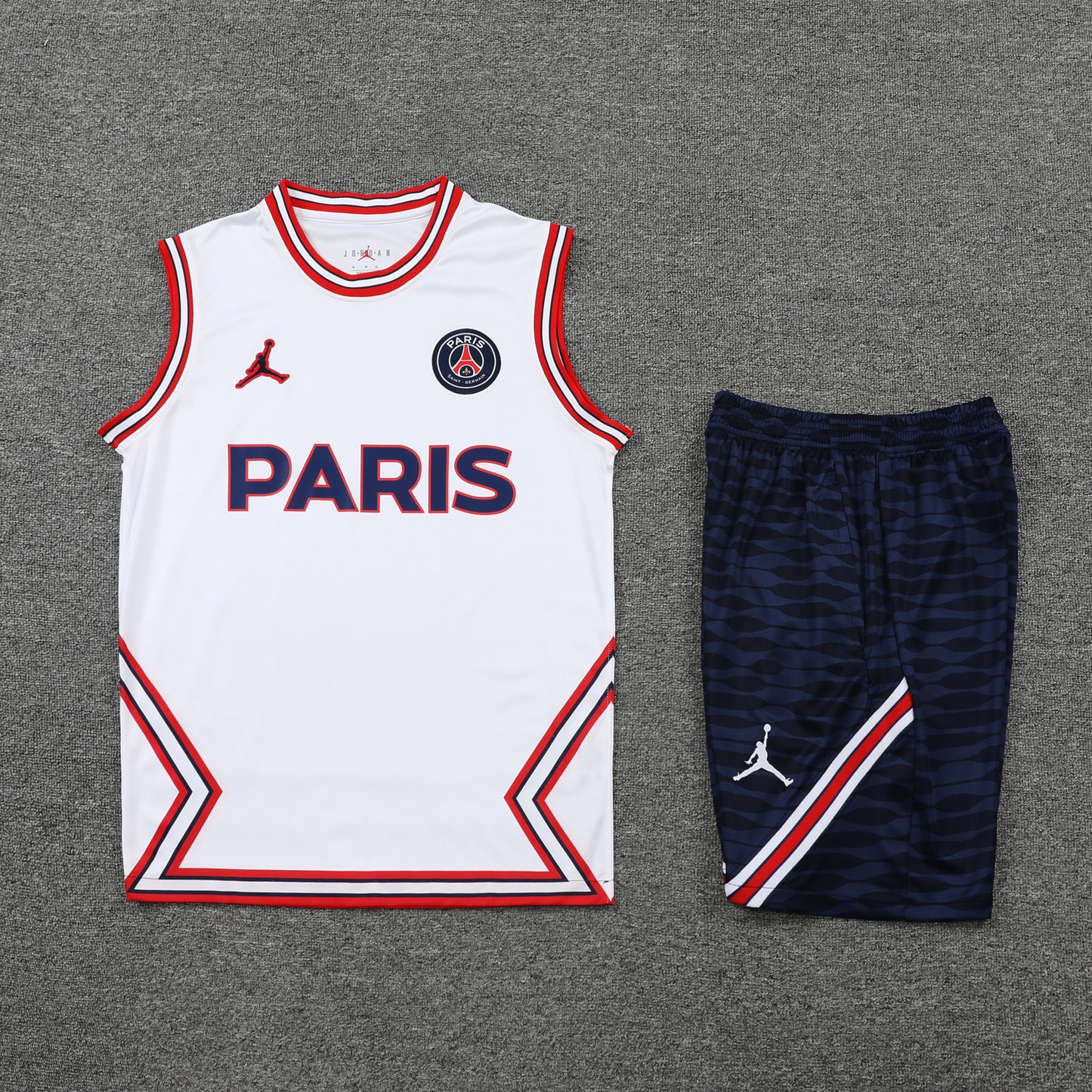PSG Vest Set-White and Navy Blue