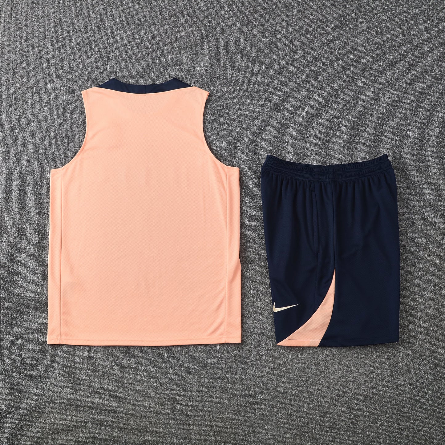Chelsea Vest Set-Cream and Navy Blue