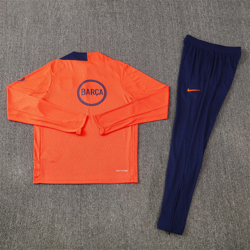 Barcelona Tracksuit-Orange and Navy Blue