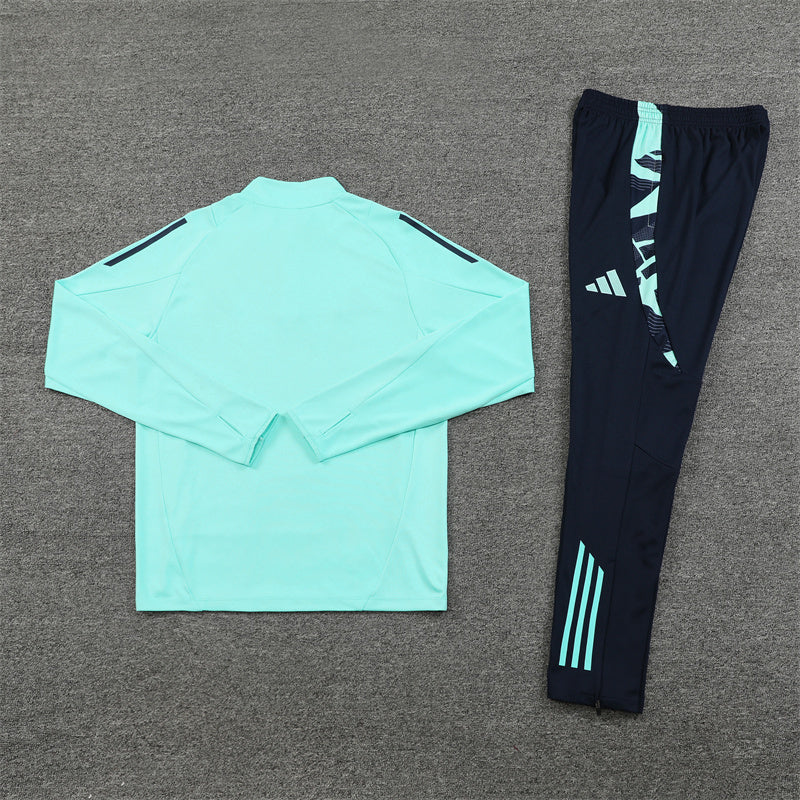 Real Madrid Tracksuit-Sky Blue and Black