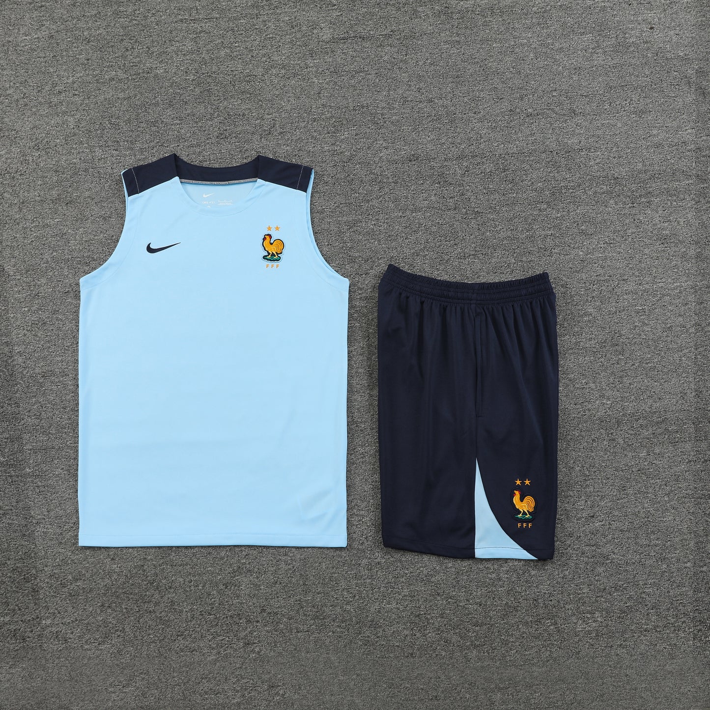 France Vest Set-Light Blue and Navy Blue