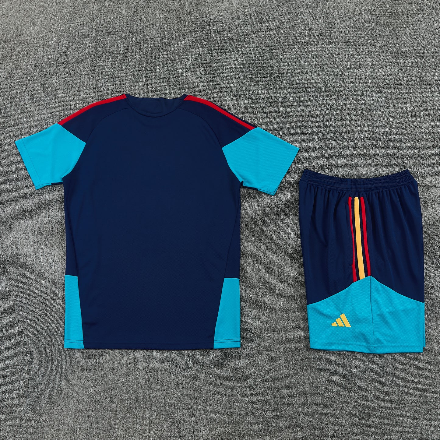 Spain Shorts Set-Navy Blue and Blue
