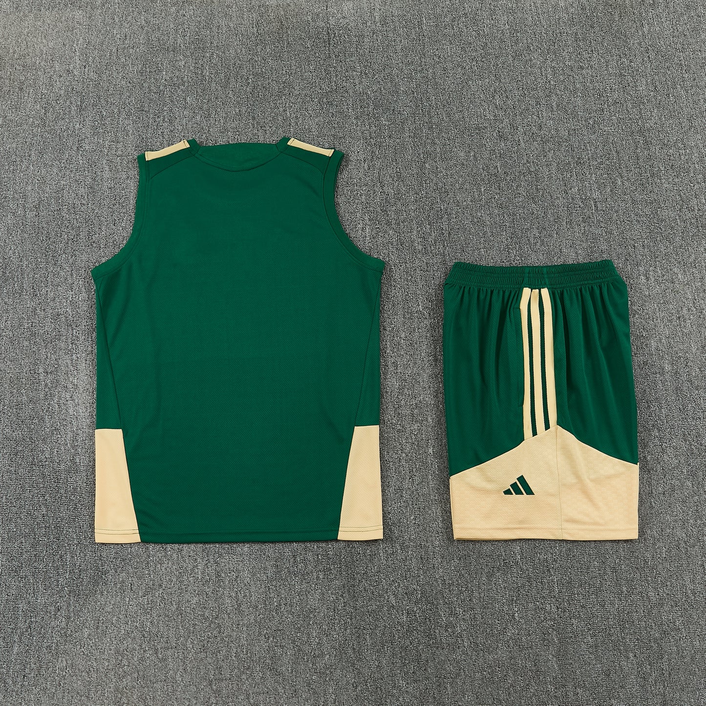 Real Madrid Vest Set-Dark Green and Cream