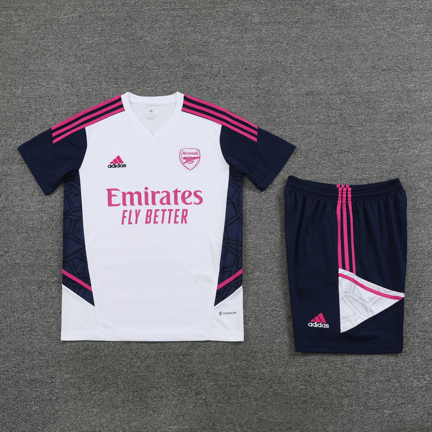 Arsenal Shorts Set-White and Navy Blue