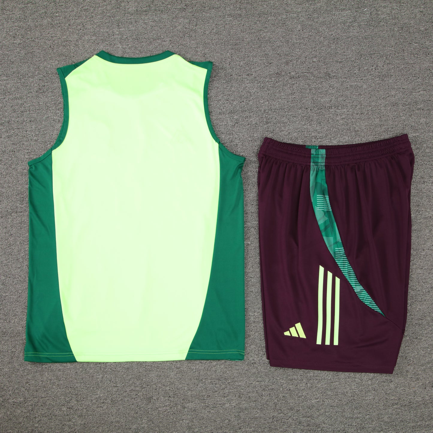Mexico Vest Set-Green and Dark Brown