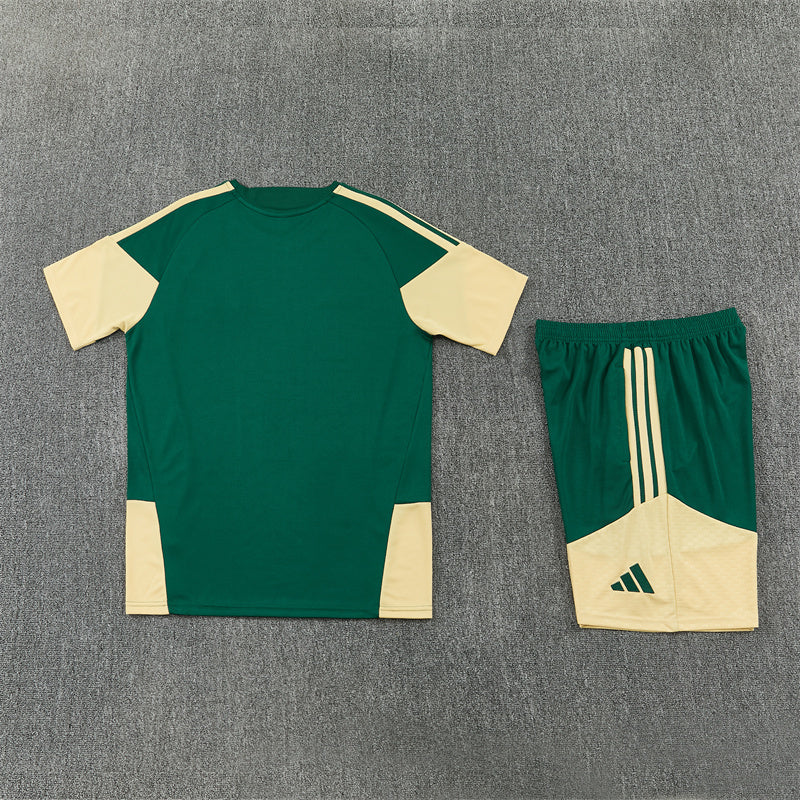 Real Madrid Shorts Set-Dark Green and Cream