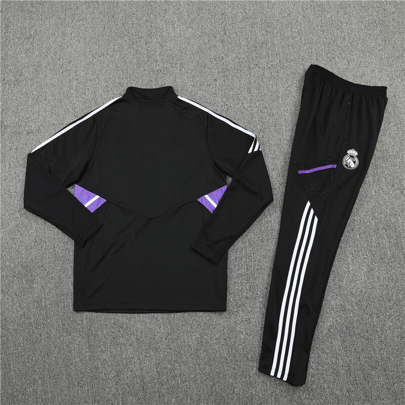 Real Madrid Tracksuit-Black and Purple