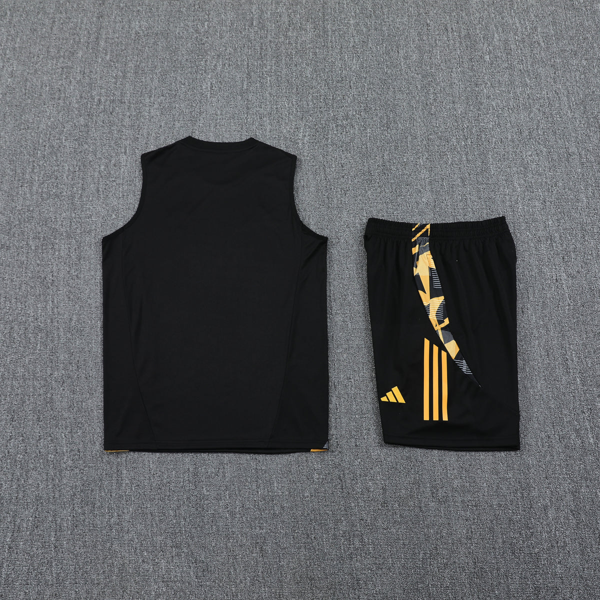 Real Madrid Vest Set-Black and Golden