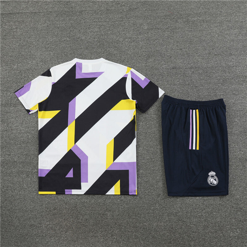Real Madrid Shorts Set-White, Yellow and Black