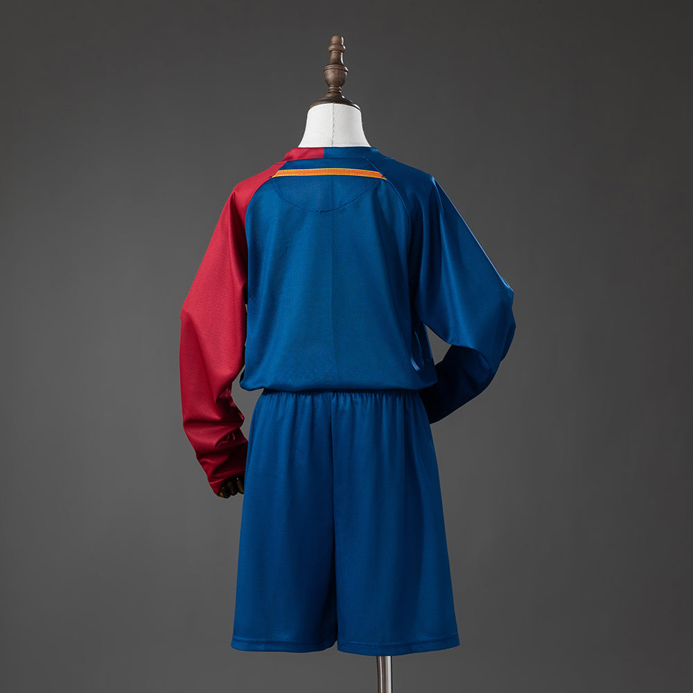 Barcelona 08/09 Home Retro Long Sleeve Kids Kit