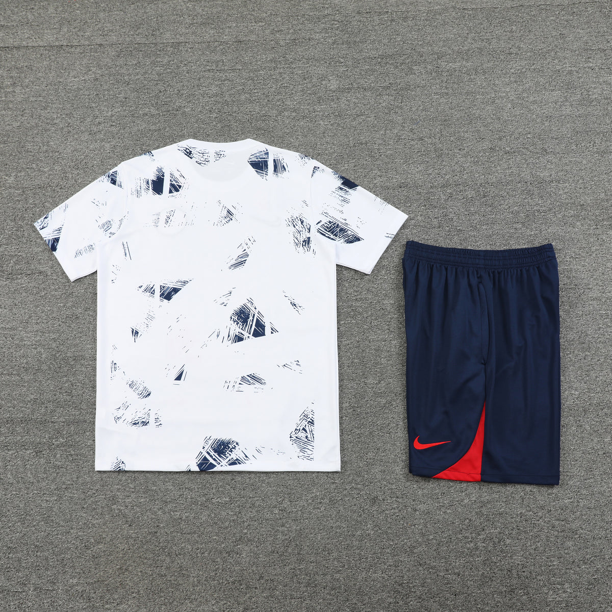 PSG Shorts Set-White and Navy Blue