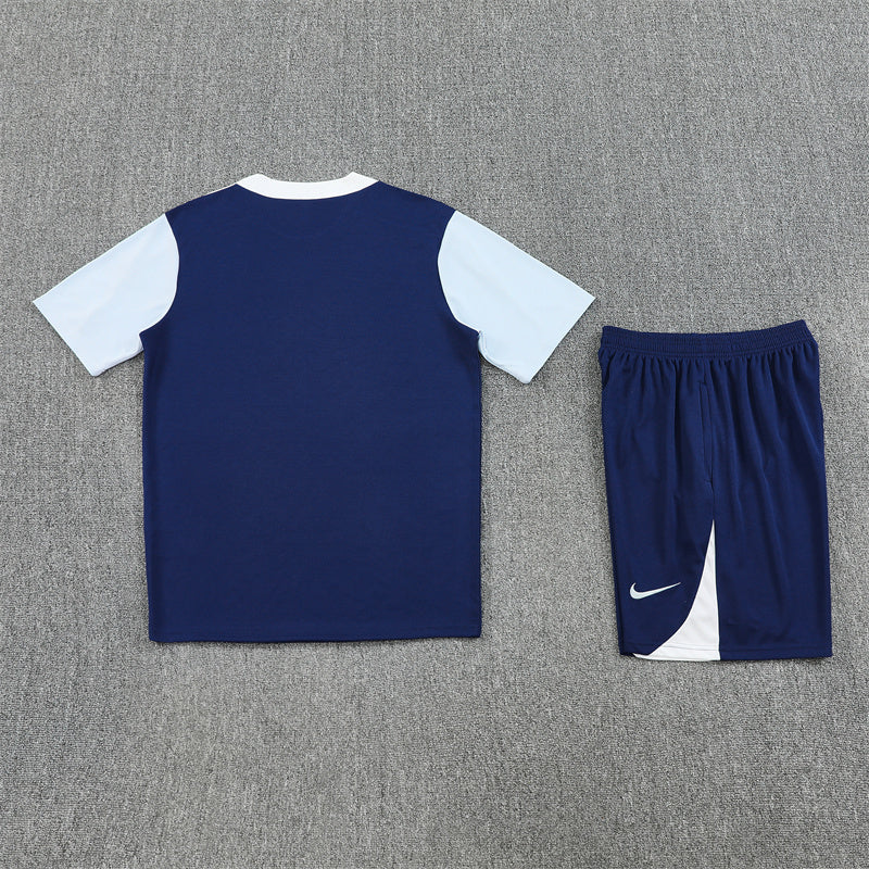 Tottenham Shorts Set-Navy Blue and White