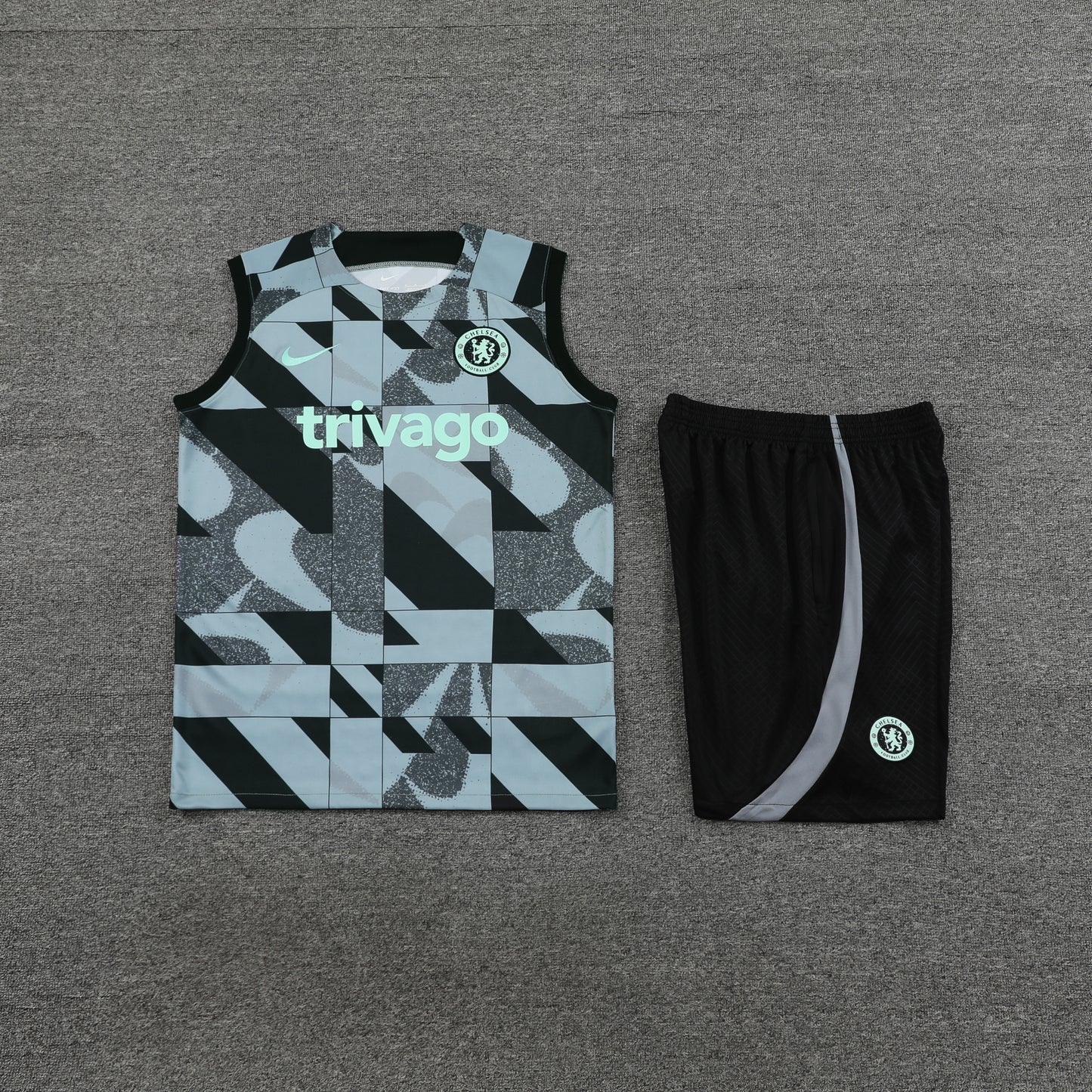 Chelsea Vest Set-Grey and Black