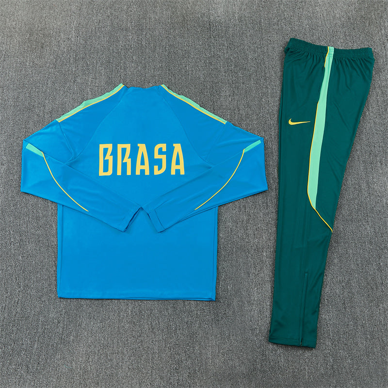 Brazil Tracksuit-Blue and Dark Green