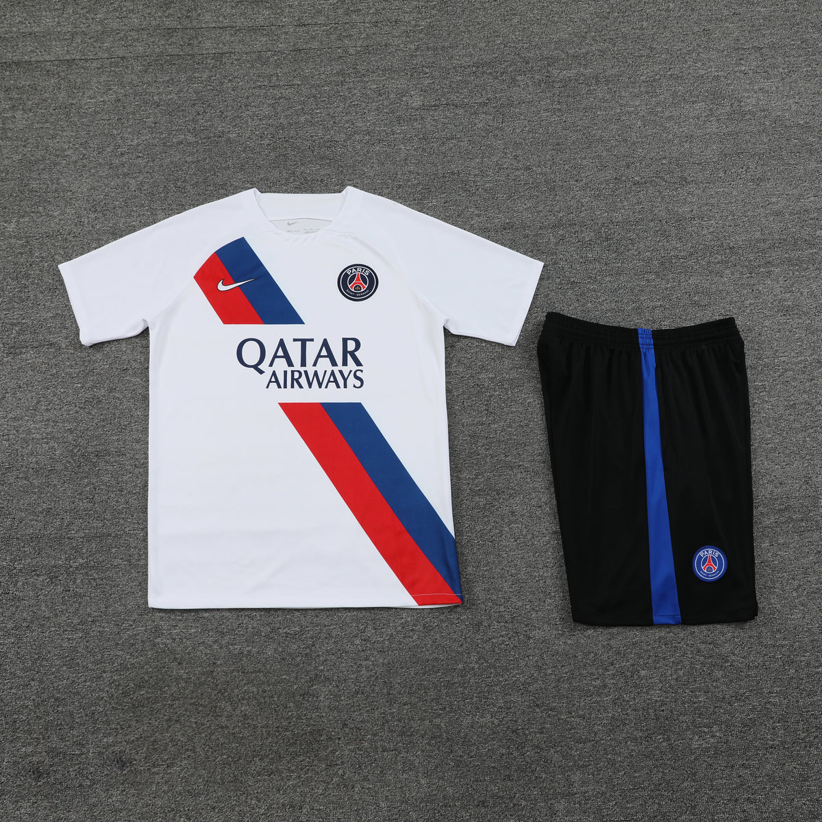 PSG Shorts Set-White and Black