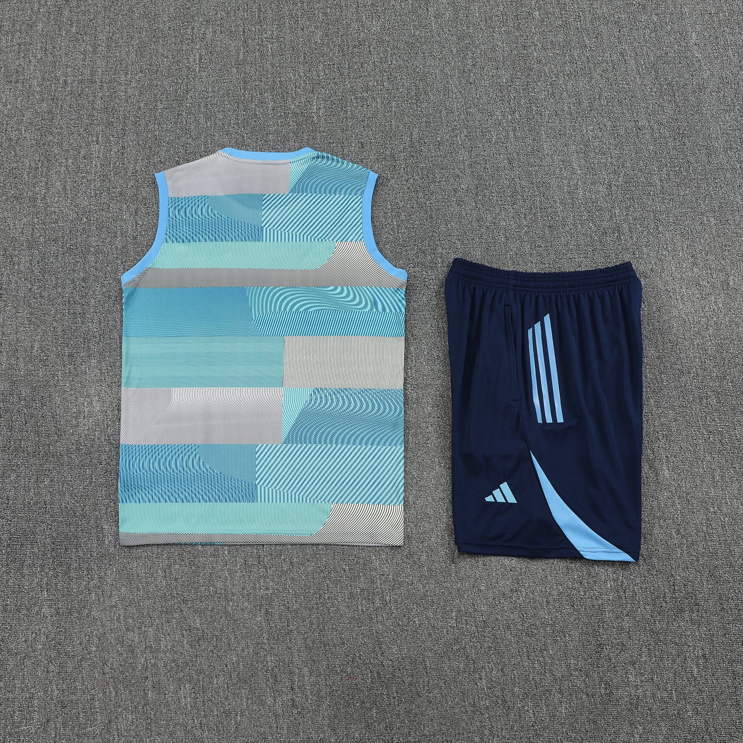 Real Madrid Vest Set-Blue, Grey and Navy Blue